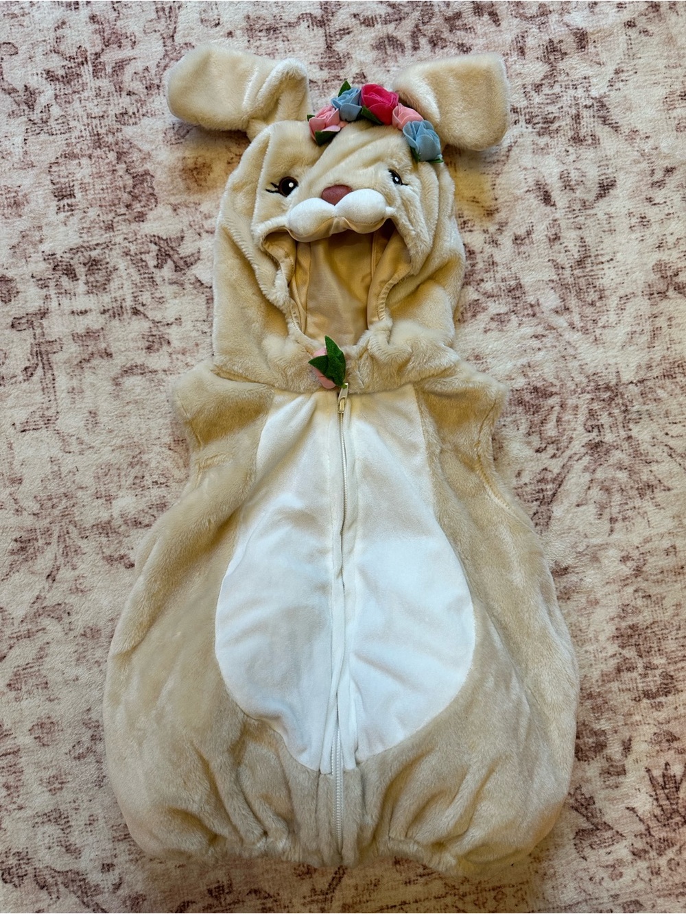 12 Months Size Dream Play Imagine Bunny Halloween Costume with Flower Crown
